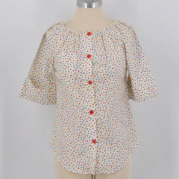 Vintage Deadstock Mike's Girl Heart Blouse - Picture 1 of 7